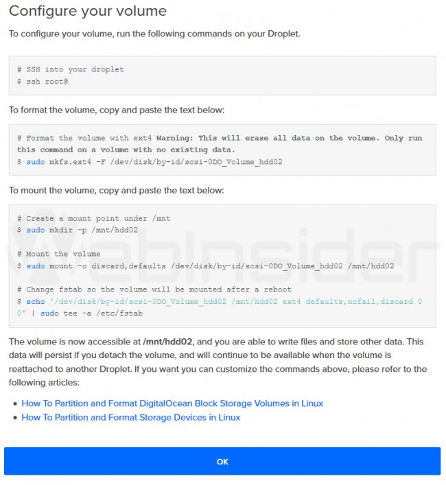 Block Storage w DigitalOcean, czyli dodatkowa przestrzeń (nie tylko